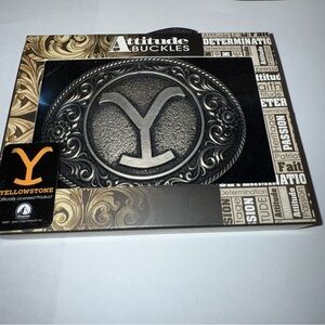 Montana Silversmiths Silver Yellowstone Brand Buckle NWT